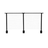 CityPost 12 ft. Deck Cable Railing, 42 in. Face Mount, Black