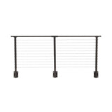 CityPost 12 ft. Deck Cable Railing, 36 in. Face Mount in Bronze