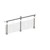 CityPost 12 ft. Deck Cable Railing, 42 in. Base Mount, Grey