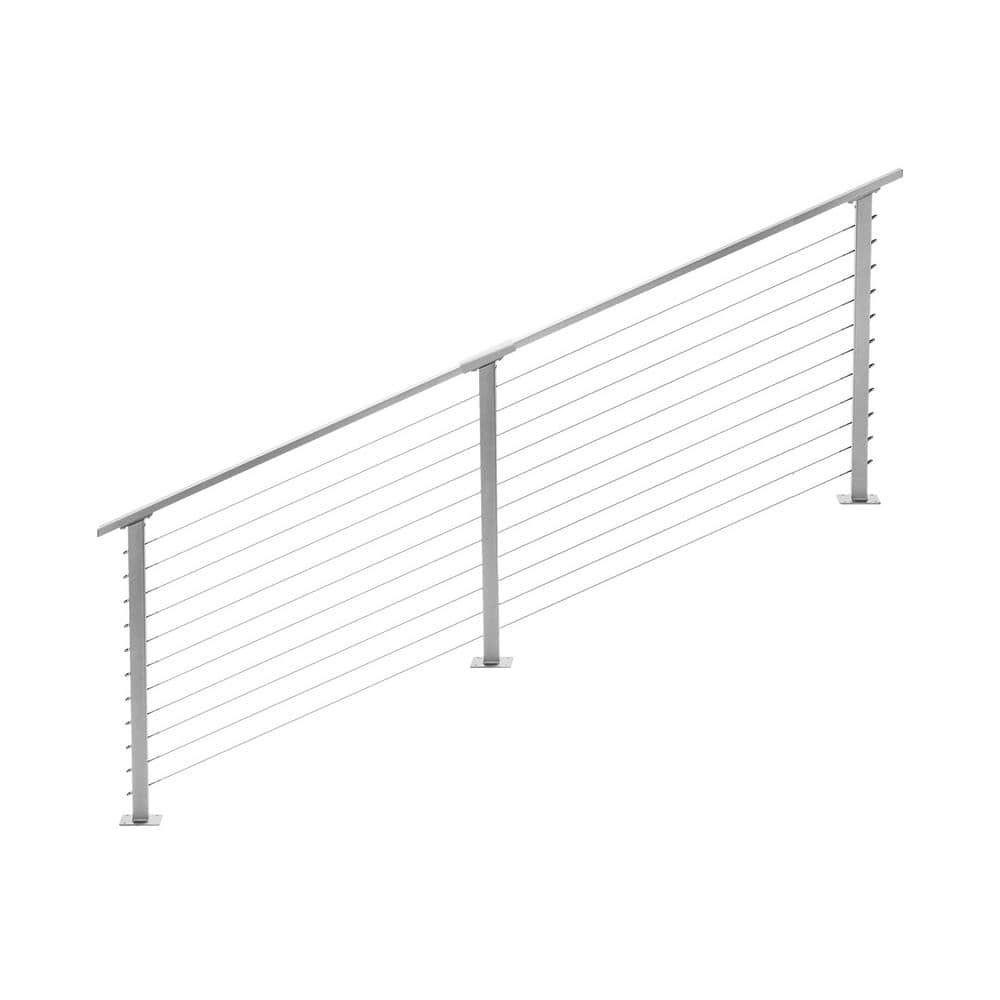 CityPost 12 ft. Stair Cable Railing, Grey