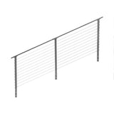CityPost 12 ft. Stair Cable Railing, 36 in. Face Mount in Grey