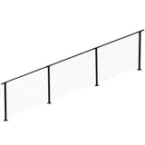 CityPost 14 ft. Stair Cable Railing, 42 in. Base Mount, Black
