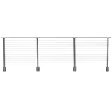 CityPost 14 ft. Deck Cable Railing, 42 in. Face Mount, Grey