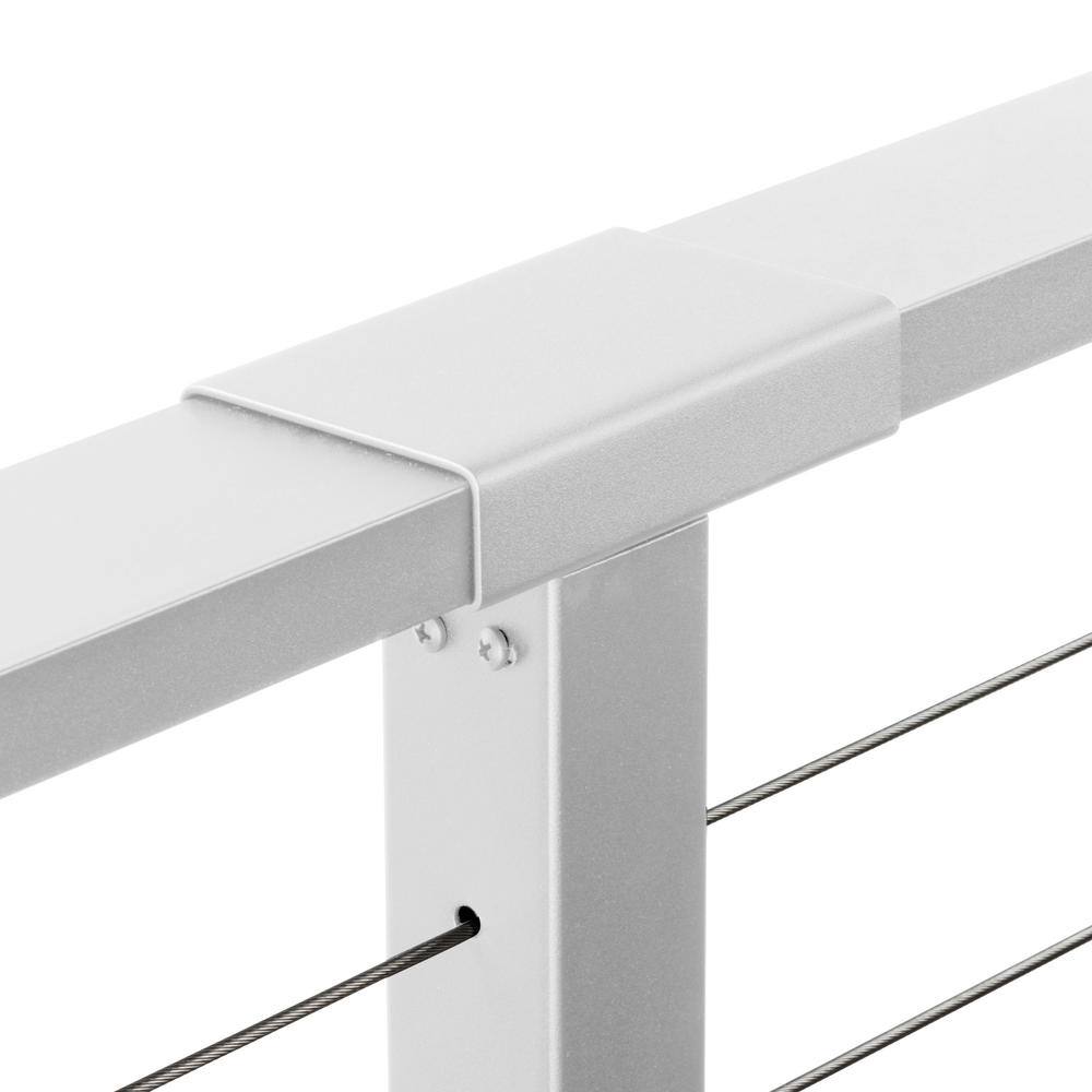 CityPost 14 ft. Stair Cable Railing, 42 in. Base Mount, White