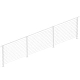 CityPost 14 ft. Stair Cable Railing, 42 in. Base Mount, White