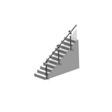 CityPost 16 ft. Stair Cable Railing, 36 in. Face Mount, Bronze