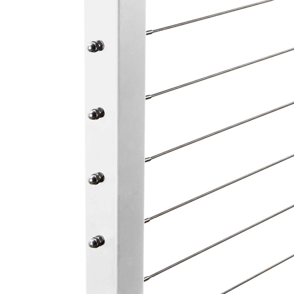 CityPost 16 ft. Deck Cable Railing, White