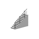 CityPost 16 ft. Stair Cable Railing, White