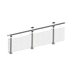 CityPost 18 ft. Deck Cable Railing, 42 in. Base Mount, Bronze