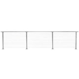CityPost 18 ft. Deck Cable Railing, 36 in. Base Mount, Grey