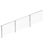 CityPost 20 ft. Stair Cable Railing, 42 in. Base Mount, Grey