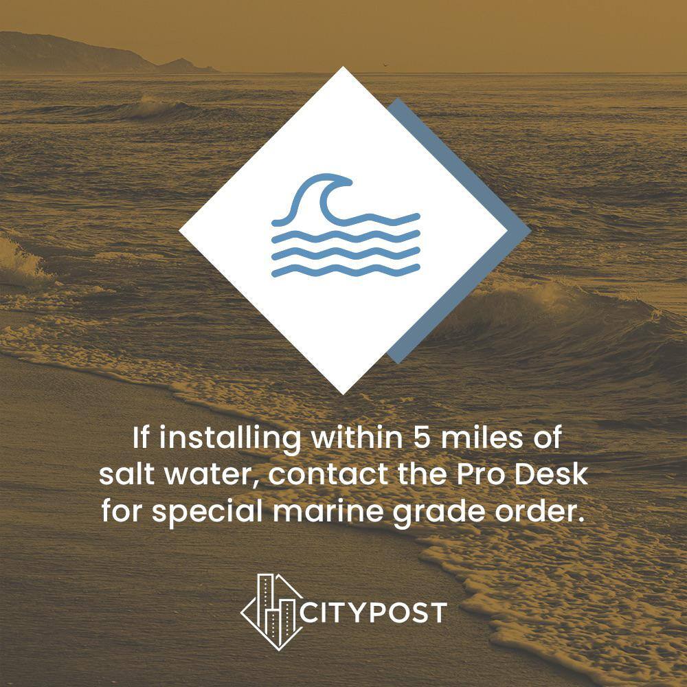 CityPost 20 ft. Stair Cable Railing, Grey