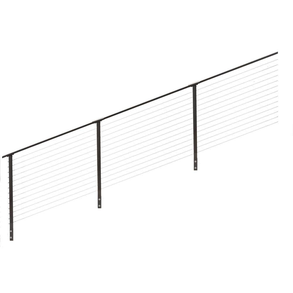 CityPost 22 ft. Stair Cable Railing, 42 in. Face Mount, Bronze