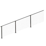 CityPost 24 ft. Stair Cable Railing: 42 in. Base Mount: Bronze