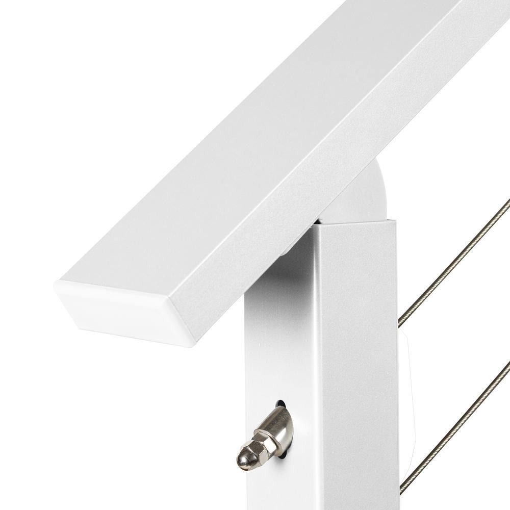 CityPost 24 ft. Stair Cable Railing in White