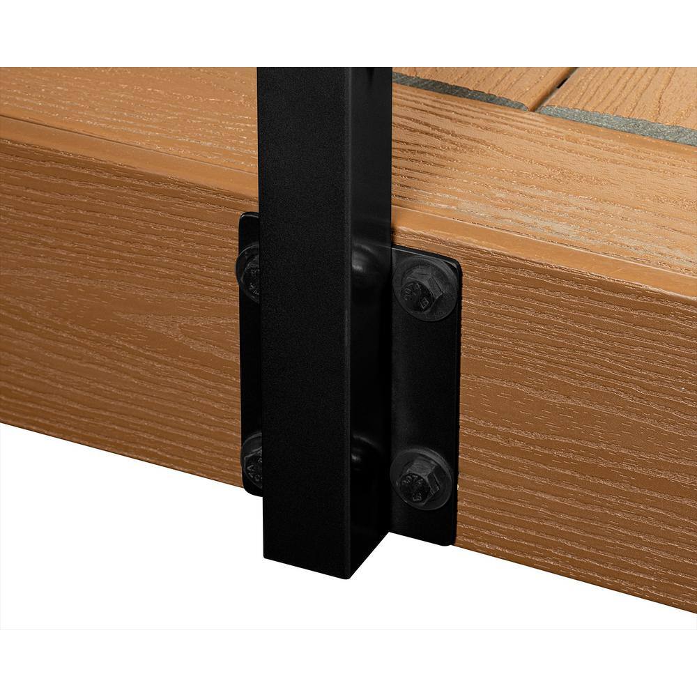 CityPost 26 ft. Black Deck Cable Railing 36 in. Face Mount