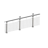 CityPost 26 ft. Deck Cable Railing, 42 in. Base Mount, Bronze
