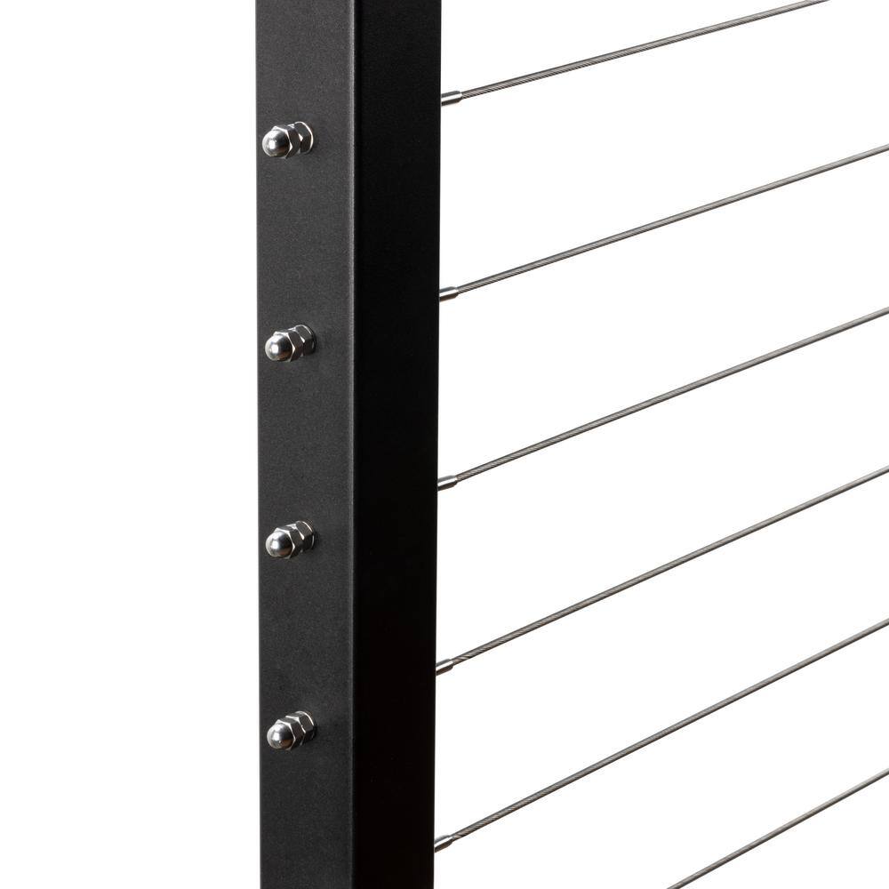 CityPost 26 ft. Deck Cable Railing, 42 in. Base Mount, Bronze