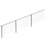 CityPost 26 ft. Stair Cable Railing, 36 in. Face Mount in Grey