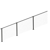 CityPost 28 ft. Stair Cable Railing, 42 in. Base Mount, Black
