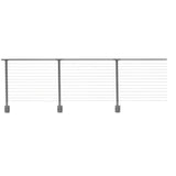 CityPost 30 ft. x 42 in. Grey Deck Cable Railing, Face Mount
