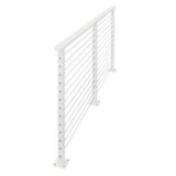 CityPost 34 ft. Deck Cable Railing, 42 in. Base Mount, White