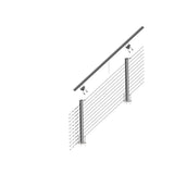 CityPost 4 ft. Stair Cable Railing, 42 in. Face Mount, White