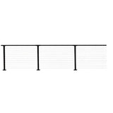 CityPost 44 ft. Black Deck Cable Railing 36 in. Base Mount
