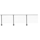 CityPost 44 ft. x 36 in. Grey Deck Cable Railing, Face Mount