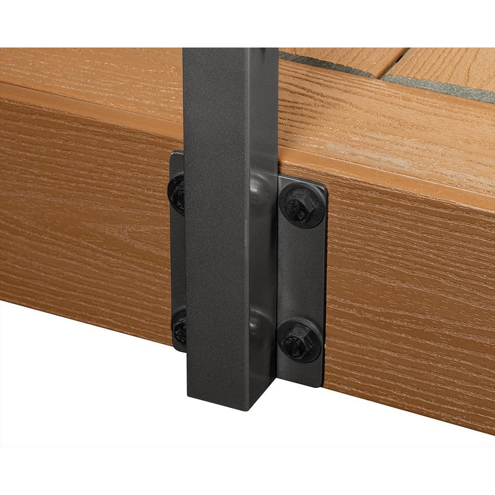 CityPost 48 ft. Deck Cable Railing, 42 in. Face Mount, Bronze