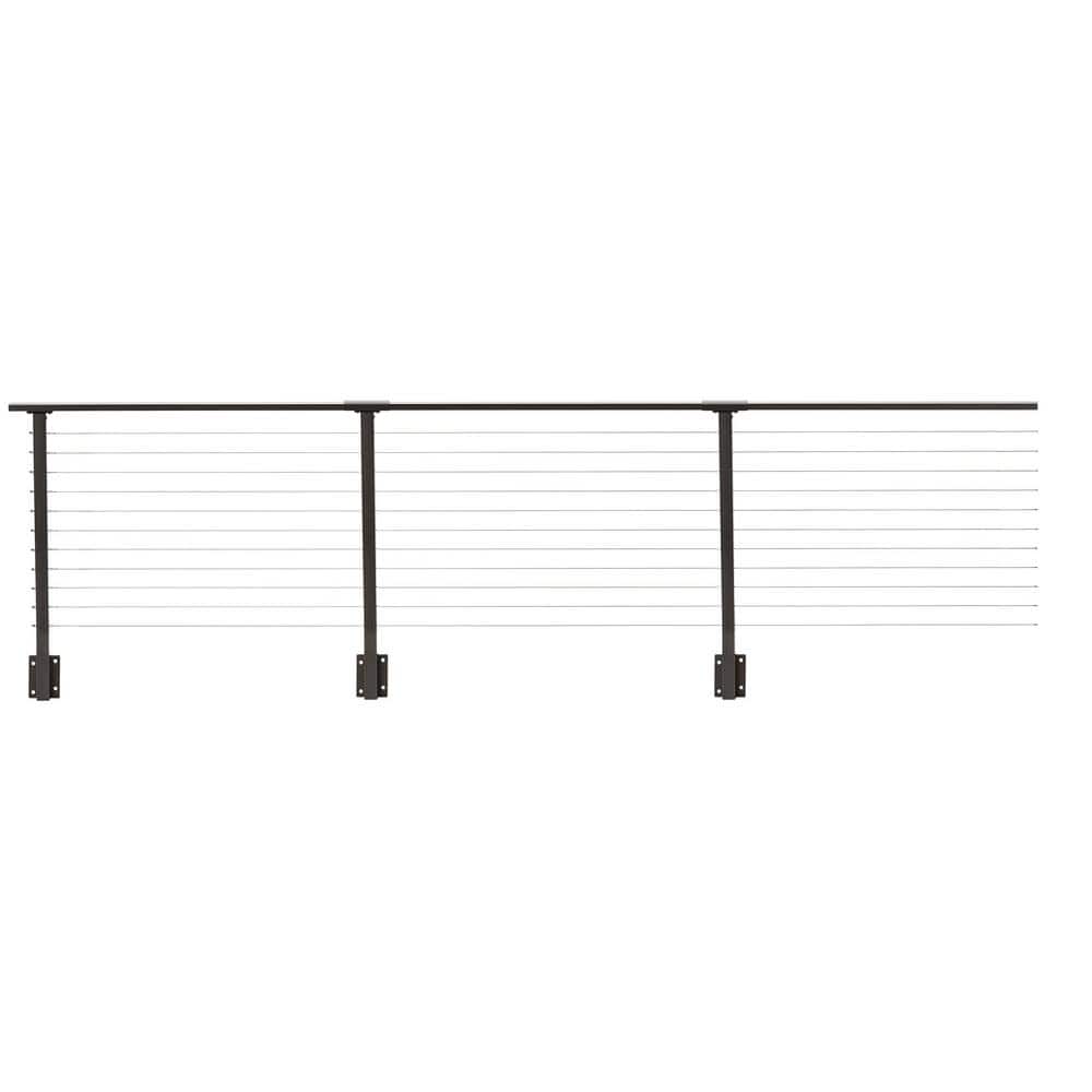 CityPost 48 ft. Deck Cable Railing, 36 in. Face Mount, Bronze
