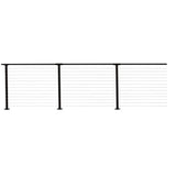 CityPost 52 ft. Deck Cable Railing, 42 in. Base Mount, Black