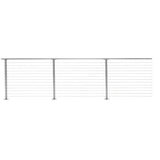 CityPost 52 ft. x 42 in. Grey Deck Cable Railing, Base Mount
