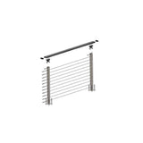 CityPost 6 ft. Deck Cable Railing, 42 in. Base Mount, Black