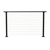 CityPost 6 ft. Deck Cable Railing, 42 in. Base Mount, Black