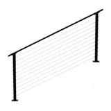 CityPost 6 ft. Black Stair Cable Railing 36 in. Base Mount