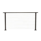 CityPost 6 ft. Deck Cable Railing, 36 in. Base Mount in Bronze