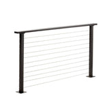 CityPost 6 ft. Deck Cable Railing, 36 in. Base Mount in Bronze
