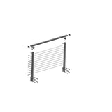 CityPost 6 ft. Deck Cable Railing, 42 in. Face Mount in Bronze