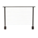 CityPost 6 ft. Deck Cable Railing, 42 in. Face Mount in Bronze