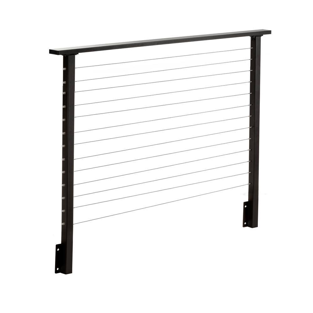 CityPost 6 ft. Deck Cable Railing, 42 in. Face Mount in Bronze