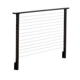 CityPost 6 ft. Deck Cable Railing, 42 in. Face Mount in Bronze