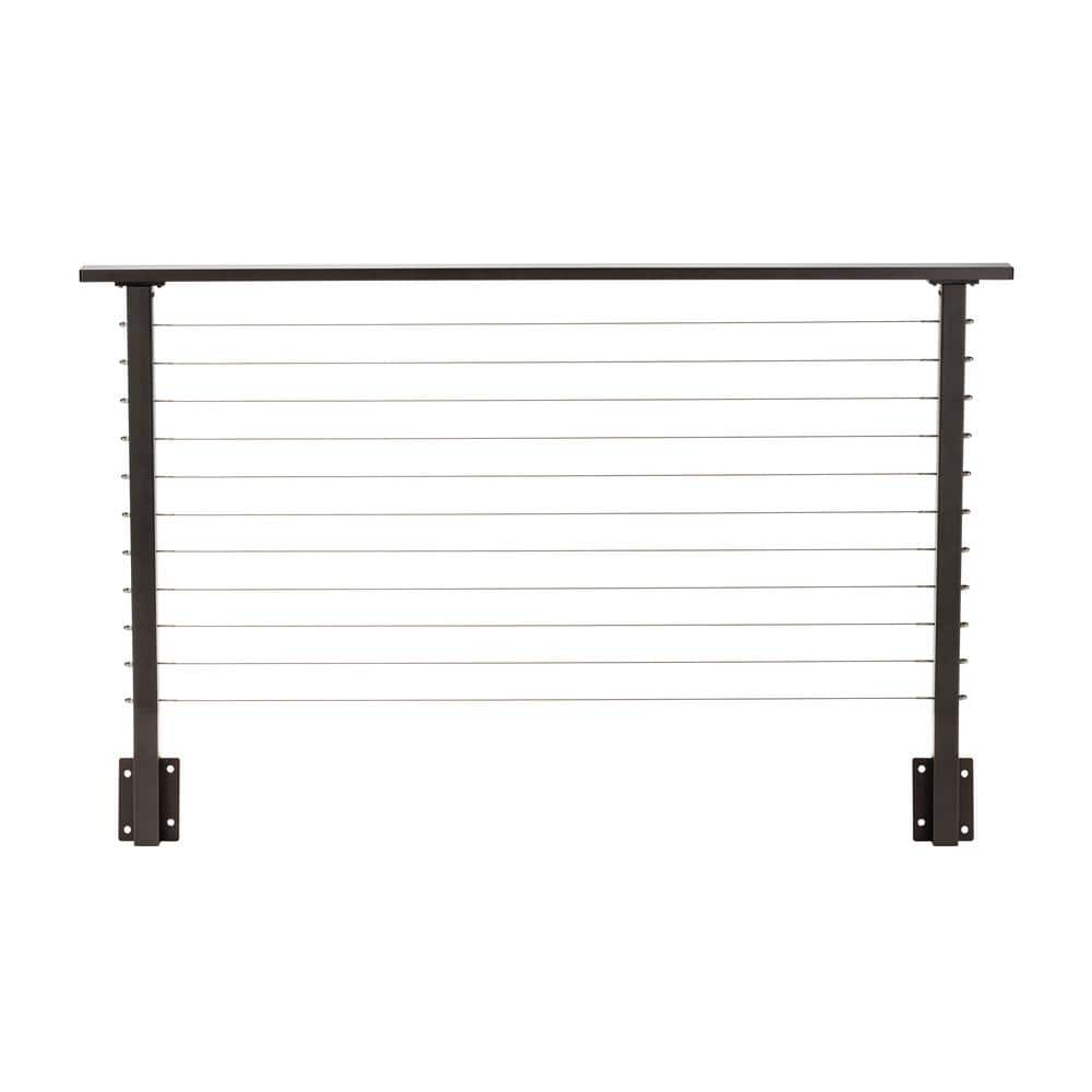 CityPost 6 ft. Deck Cable Railing, 36 in. Face Mount, Bronze