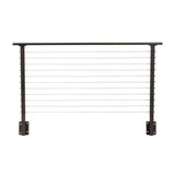 CityPost 6 ft. Deck Cable Railing, 36 in. Face Mount, Bronze