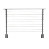 CityPost 6 ft. Deck Cable Railing, 42 in. Face Mount, Grey