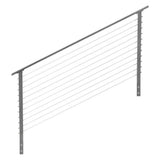 CityPost 6 ft. Stair Cable Railing, 36 in. Face Mount in Grey