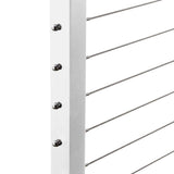 CityPost 6 ft. Deck Cable Railing, 42 in. Base Mount, White