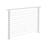 CityPost 6 ft. Deck Cable Railing, 42 in. Base Mount, White
