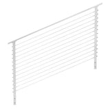CityPost 6 ft. Stair Cable Railing, 42 in. Face Mount, White