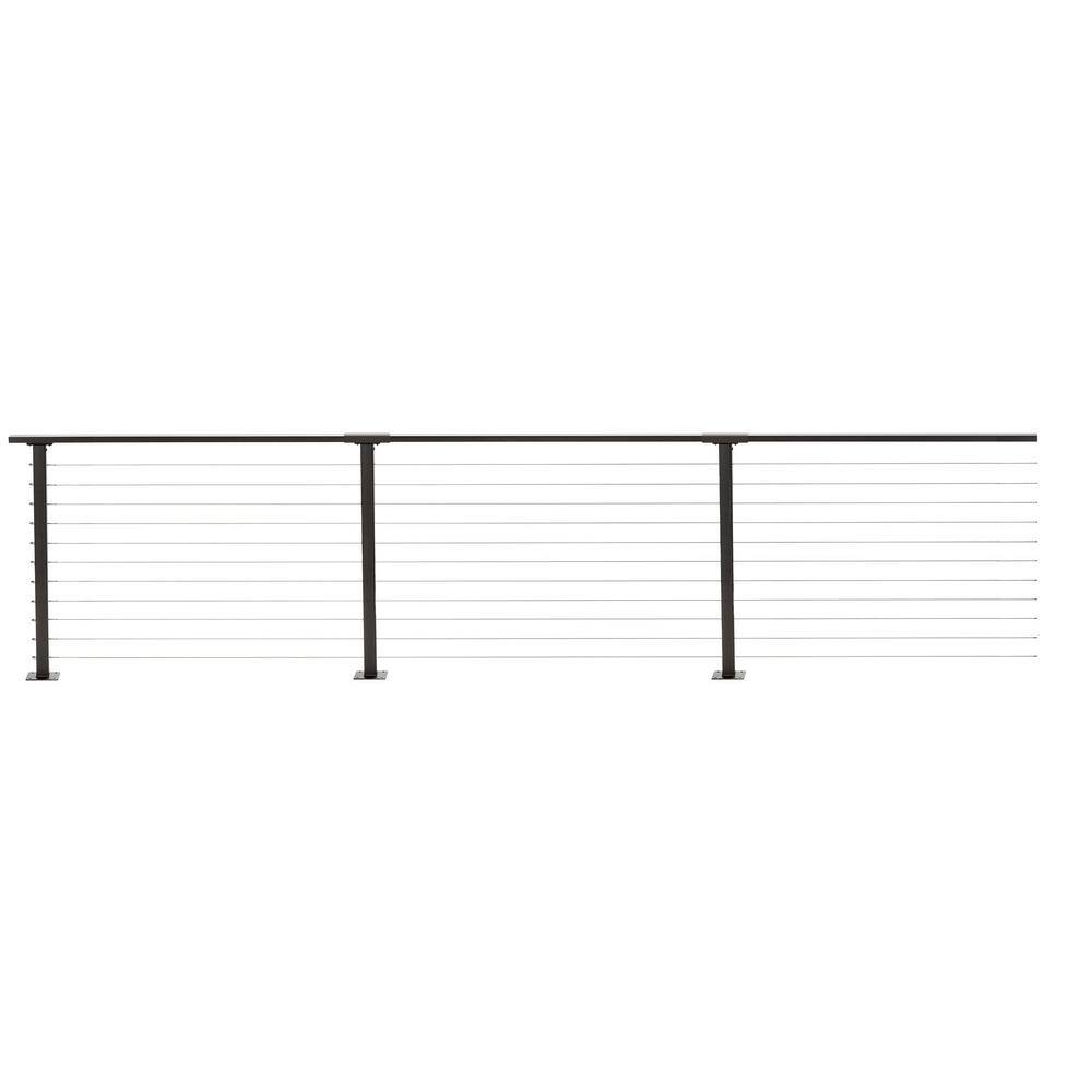 CityPost 60 ft. Deck Cable Railing, 36 in. Base Mount, Bronze